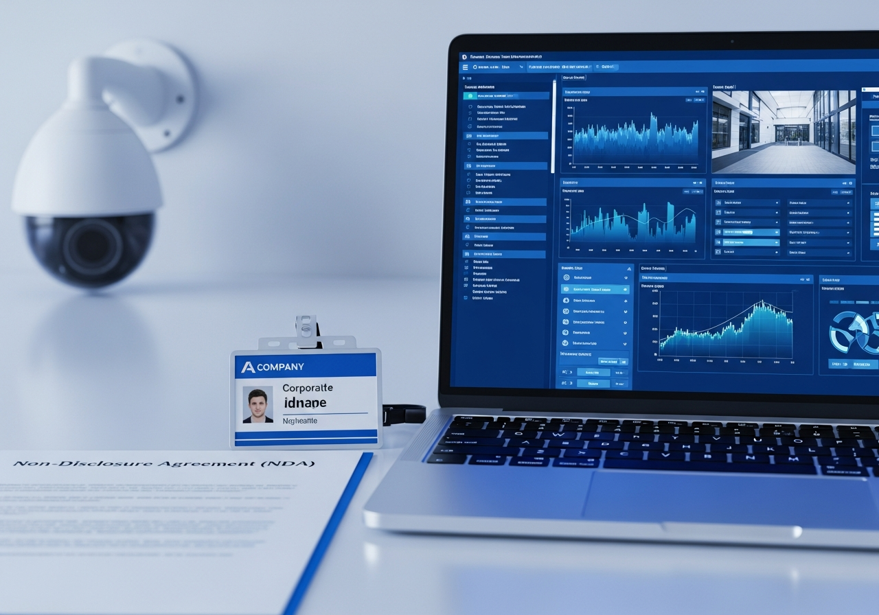 Security monitoring operations with screen tracking software