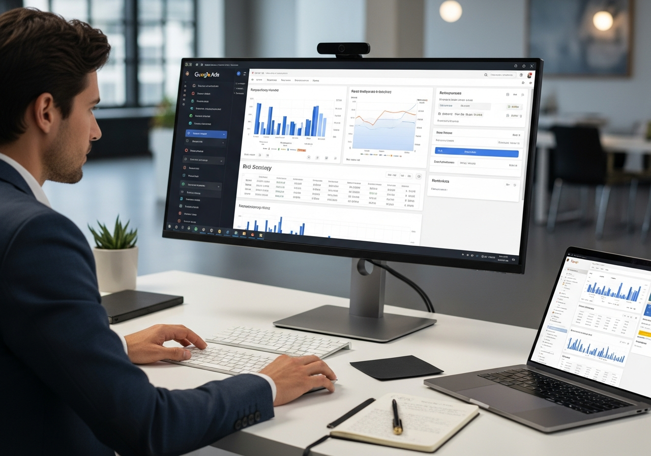 Google Ads specialist managing campaigns