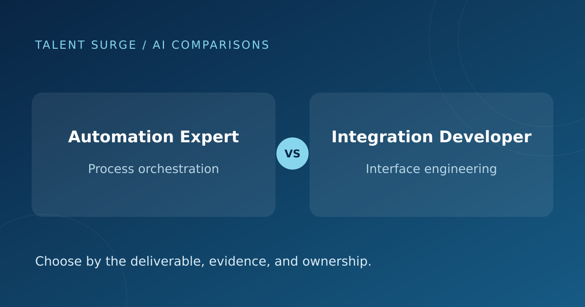 AI Automation Expert vs Integration Developer: Who Connects Systems?