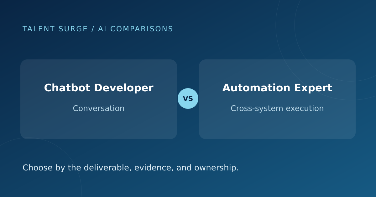 AI Chatbot Developer vs AI Automation Expert: Which Do You Need?
