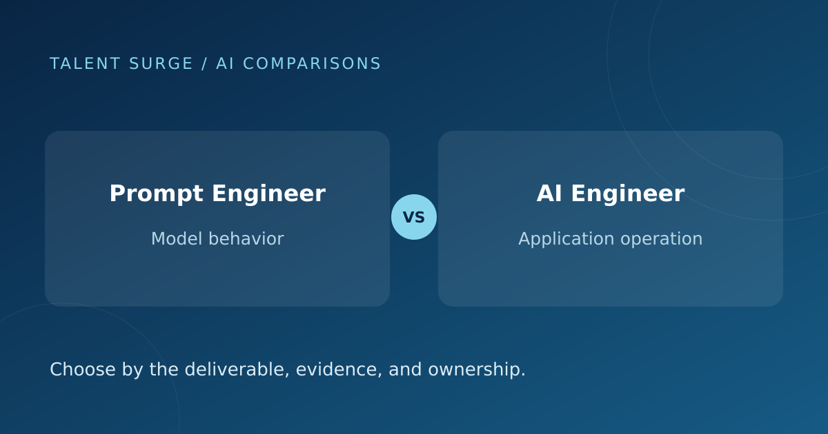 AI Prompt Engineer vs AI Engineer: When Is Each Needed?